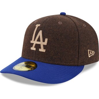 Mützen gebogen braun angepasst 59FIFTY Precurved der Los Angeles Dodgers MLB von New Era
