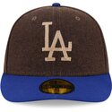 mutzen-gebogen-braun-angepasst-59fifty-precurved-der-los-angeles-dodgers-mlb-von-new-era