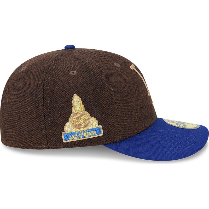 mutzen-gebogen-braun-angepasst-59fifty-precurved-der-los-angeles-dodgers-mlb-von-new-era