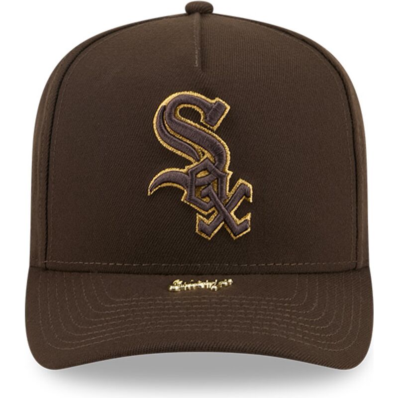 mutzen-gebogen-braun-snapback-9fifty-a-frame-precurved-visor-pin-der-chicago-white-sox-mlb-von-new-era mutzen-gebogen-braun-snapback-9fifty-a-frame-precurved-visor-pin-der-chicago-white-sox-mlb-von-new-era