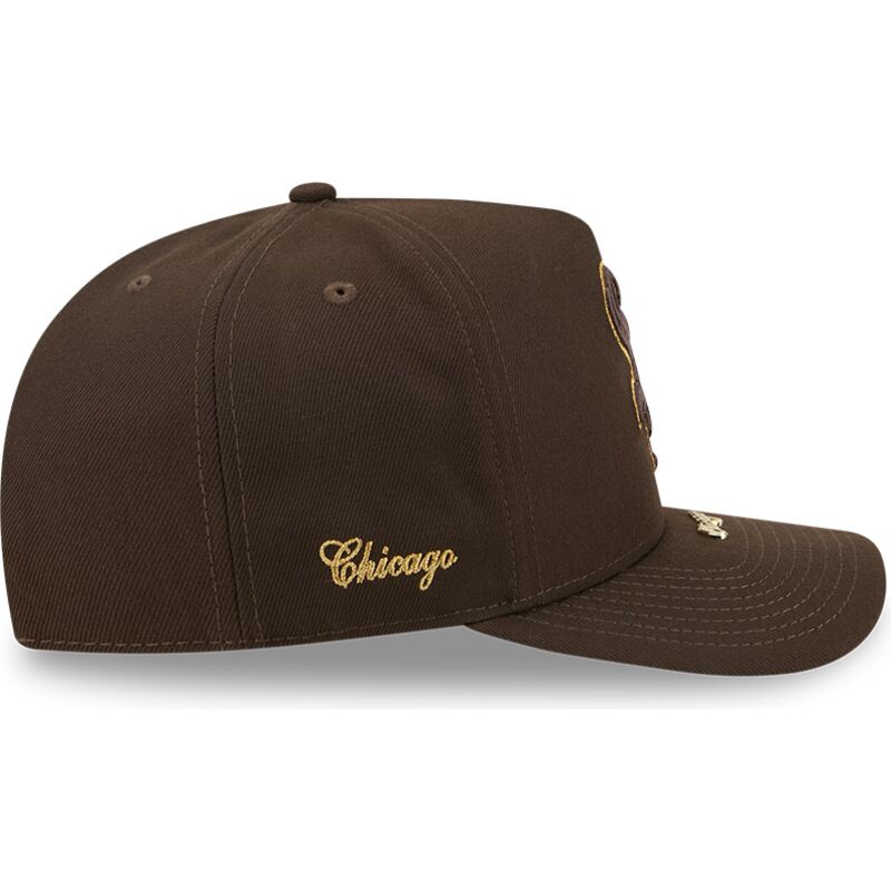 mutzen-gebogen-braun-snapback-9fifty-a-frame-precurved-visor-pin-der-chicago-white-sox-mlb-von-new-era mutzen-gebogen-braun-snapback-9fifty-a-frame-precurved-visor-pin-der-chicago-white-sox-mlb-von-new-era