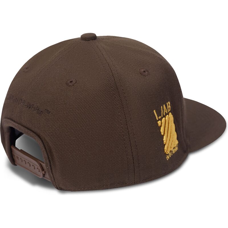 mutzen-flach-braun-snapback-off-embroidered-twill-von-l-ab-c-o-off-white