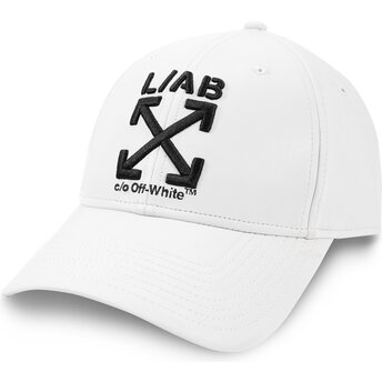 Casquette courbée blanche ajustable Clamp Arrows PU Leather L/AB c/o Off-White™