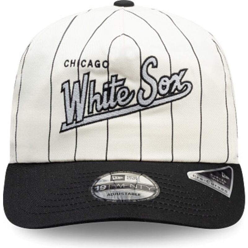 casquette-courbee-noire-et-blanche-snapback-19twenty-pinstripe-chicago-white-sox-mlb-new-era casquette-courbee-noire-et-blanche-snapback-19twenty-pinstripe-chicago-white-sox-mlb-new-era