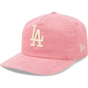 Casquette courbée rose ajustable 19TWENTY Precurved Corduroy Pastel Los Angeles Dodgers MLB New Era