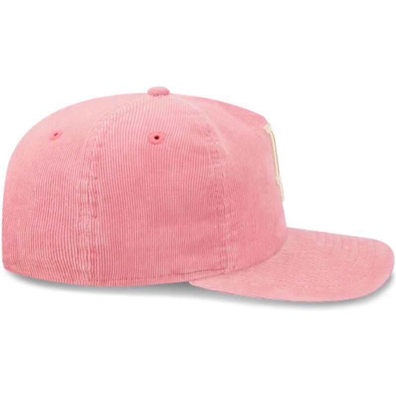 mutzen-gebogen-rosa-verstellbares-band-19twenty-precurved-corduroy-pastel-der-los-angeles-dodgers-mlb-von-new-era