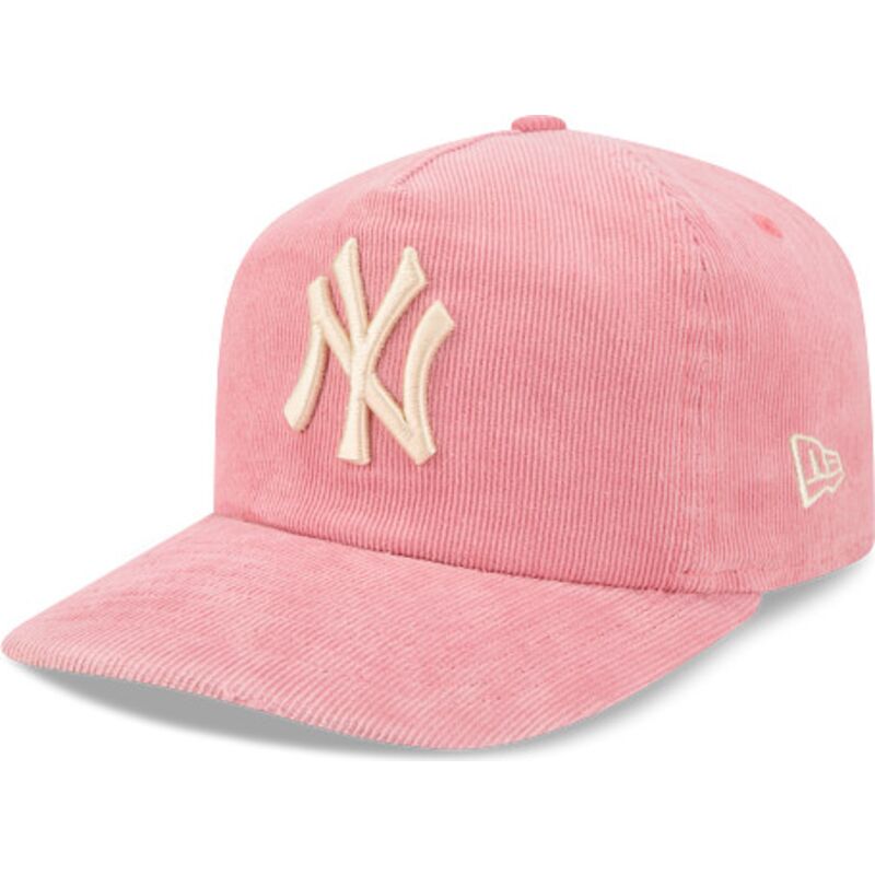 casquette-courbee-rose-ajustable-19twenty-precurved-corduroy-pastel-new-york-yankees-mlb-new-era
