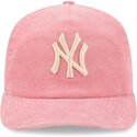 mutzen-gebogen-rosa-verstellbares-band-19twenty-precurved-corduroy-pastel-der-new-york-yankees-mlb-von-new-era