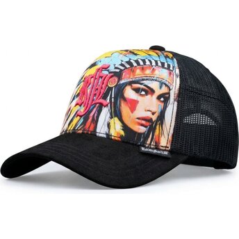 Mützen gebogen schwarz snapback Nº235 Apache von Rock’nFreeLife