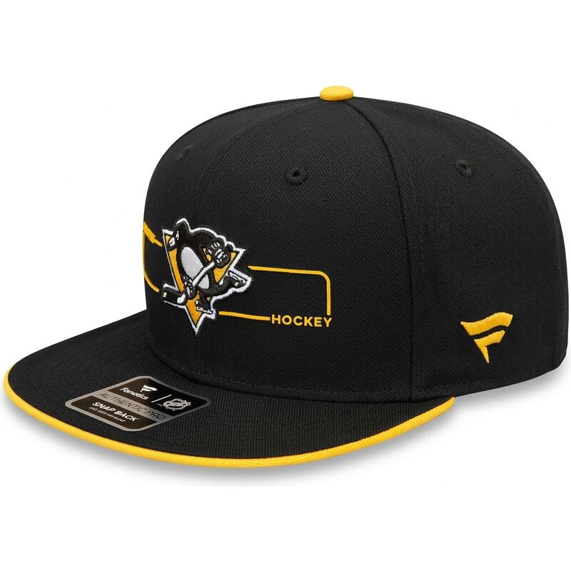 casquette-plate-noire-et-jaune-snapback-structured-pittsburgh-penguins-nhl-fanatics
