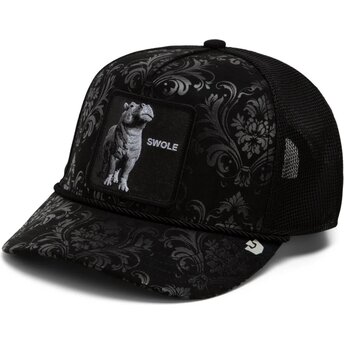 Casquette trucker noire hippopotame Swole Gilded Beast The Farm Goorin Bros.