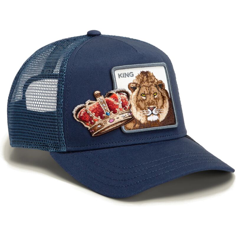 casquette-trucker-bleue-lion-royal-stay-royal-sidekick-the-farm-goorin-bros casquette-trucker-bleue-lion-royal-stay-royal-sidekick-the-farm-goorin-bros