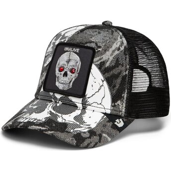 Mützen gebogen schwarz snapback Bone Head Unalive The Farm Goorin Bros.