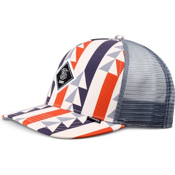 Casquette trucker multicolore et grise HFT Bauhaus Aztek Djinns