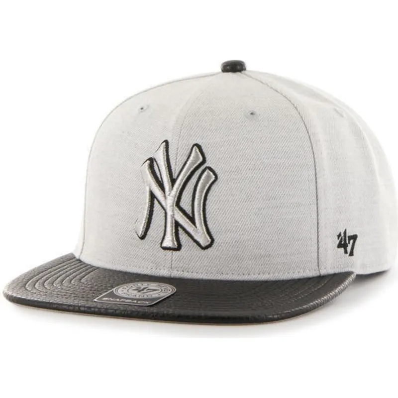 mutzen-flach-grau-snapback-lisa-lateral-der-new-york-yankees-mlb-von-47-brand