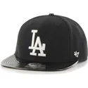 mutzen-flach-schwarz-snapback-brillante-der-los-angeles-dodgers-mlb-von-47-brand