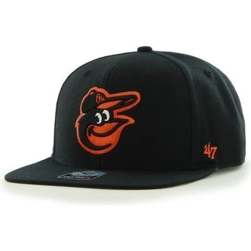 mutzen-flach-schwarz-snapback-lisa-lateral-der-baltimore-orioles-mlb-von-47-brand mutzen-flach-schwarz-snapback-lisa-lateral-der-baltimore-orioles-mlb-von-47-brand