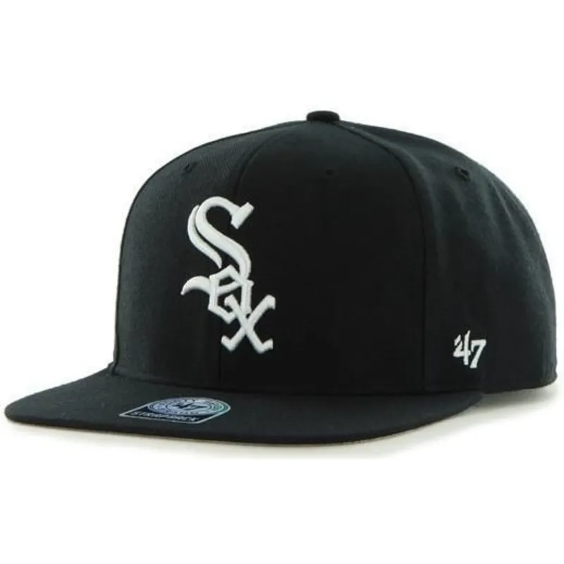 mutzen-flach-schwarz-snapback-lisa-lateral-der-chicago-white-sox-mlb-von-47-brand