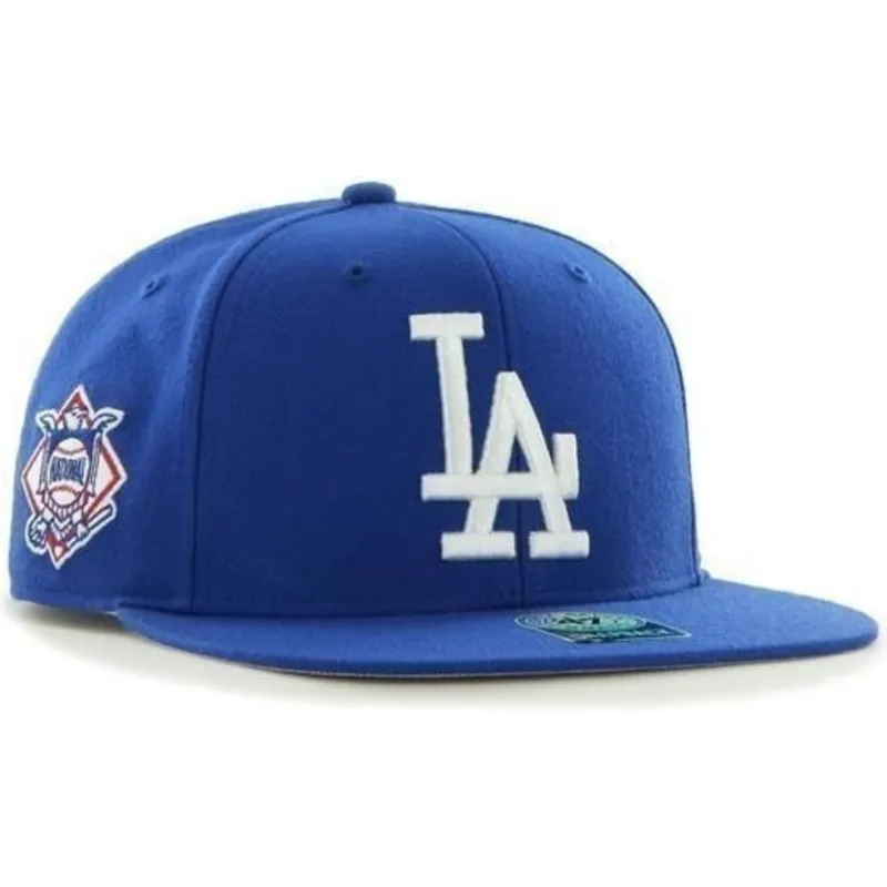 mutzen-flach-blau-snapback-lisa-lateral-der-los-angeles-dodgers-mlb-von-47-brand