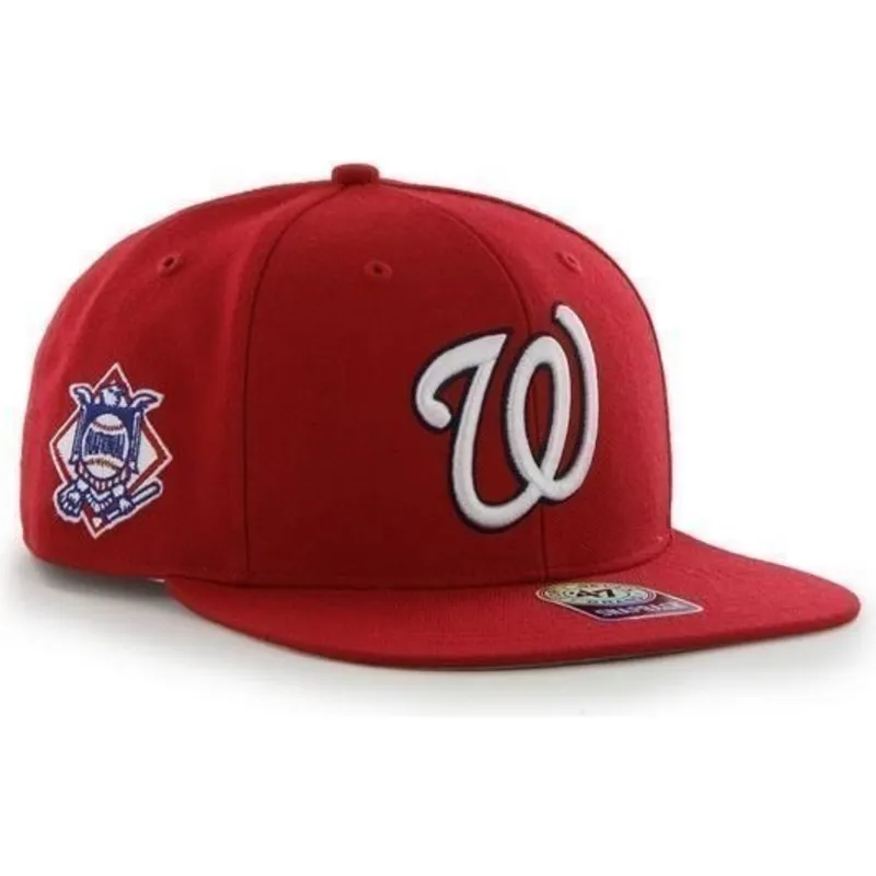 mutzen-flach-rot-snapback-lisa-lateral-der-washington-nationals-mlb-von-47-brand