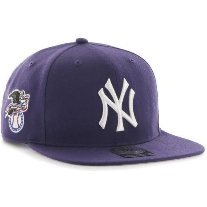 mutzen-flach-violett-snapback-lisa-lateral-der-new-york-yankees-mlb-von-47-brand