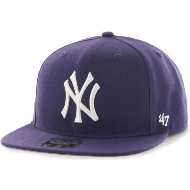 mutzen-flach-violett-snapback-lisa-lateral-der-new-york-yankees-mlb-von-47-brand