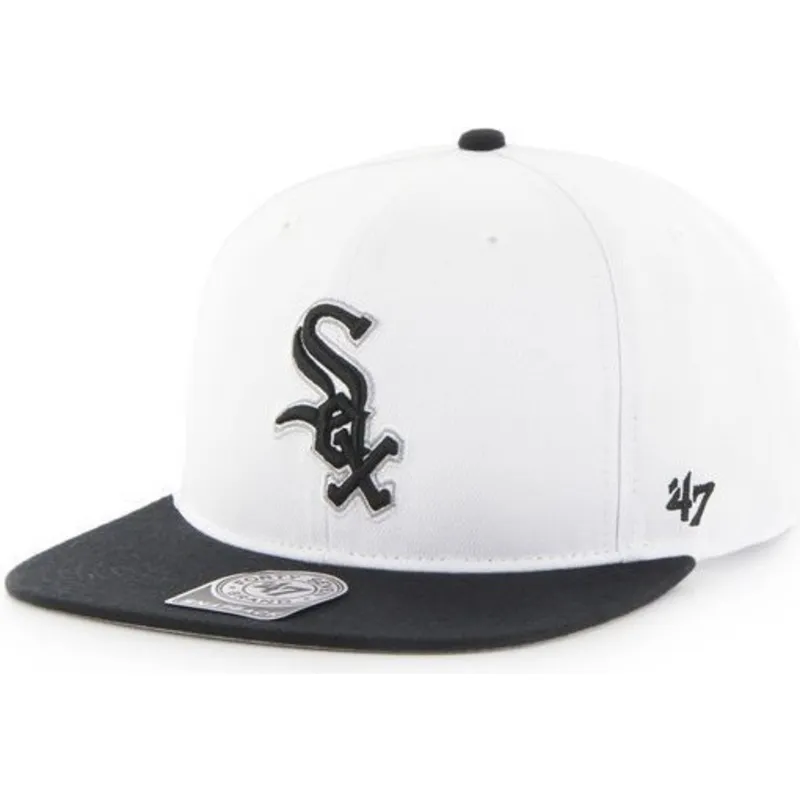 mutzen-flach-weiss-snapback-lisa-lateral-der-chicago-white-sox-mlb-von-47-brand