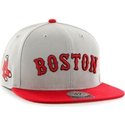 47-brand-flat-brim-seitliches-logo-mlb-boston-red-sox-snapback-cap-grau