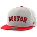 47-brand-flat-brim-seitliches-logo-mlb-boston-red-sox-snapback-cap-grau