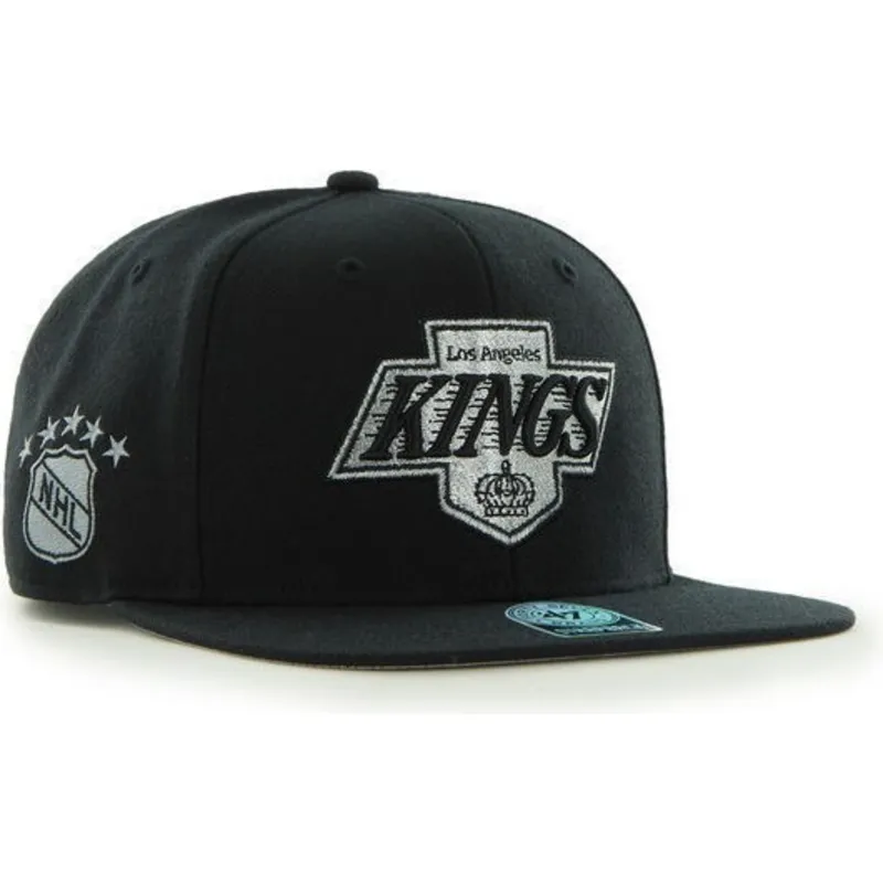 mutzen-flach-schwarz-snapback-lisa-der-los-angeles-kings-nhl-von-47-brand