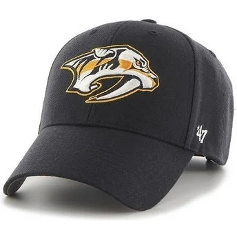 Marineblaue Kappe mit gebogenem Schirm von NHL Nashville Predators von 47 Brand