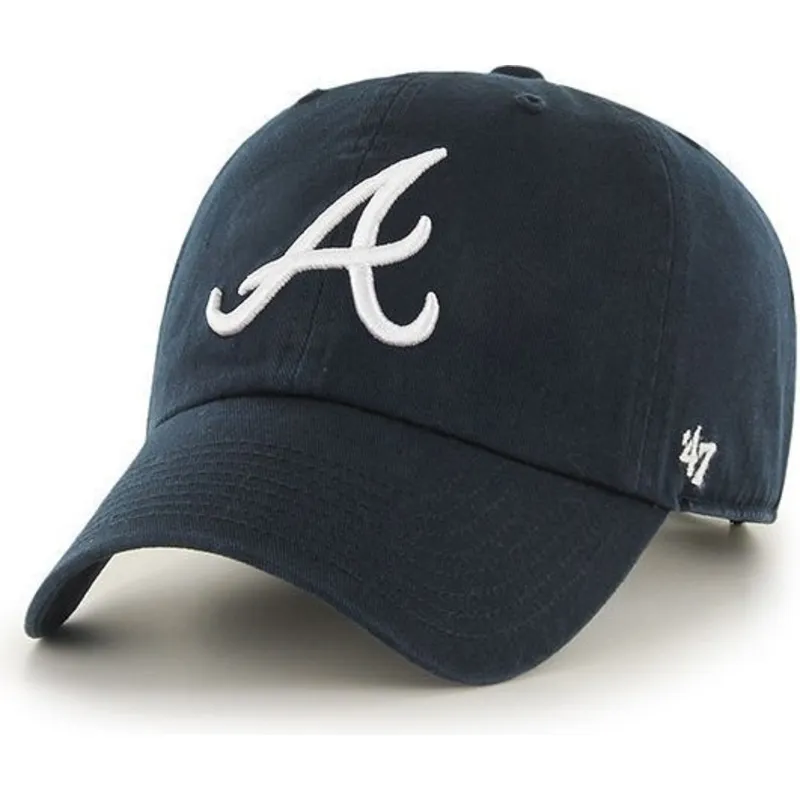 mutzen-gebogen-marineblau-verstellbares-band-frontal-der-atlanta-braves-mlb-von-47-brand mutzen-gebogen-marineblau-verstellbares-band-frontal-der-atlanta-braves-mlb-von-47-brand