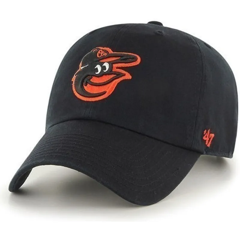 mutzen-gebogen-schwarz-verstellbares-band-frontal-der-baltimore-orioles-mlb-von-47-brand
