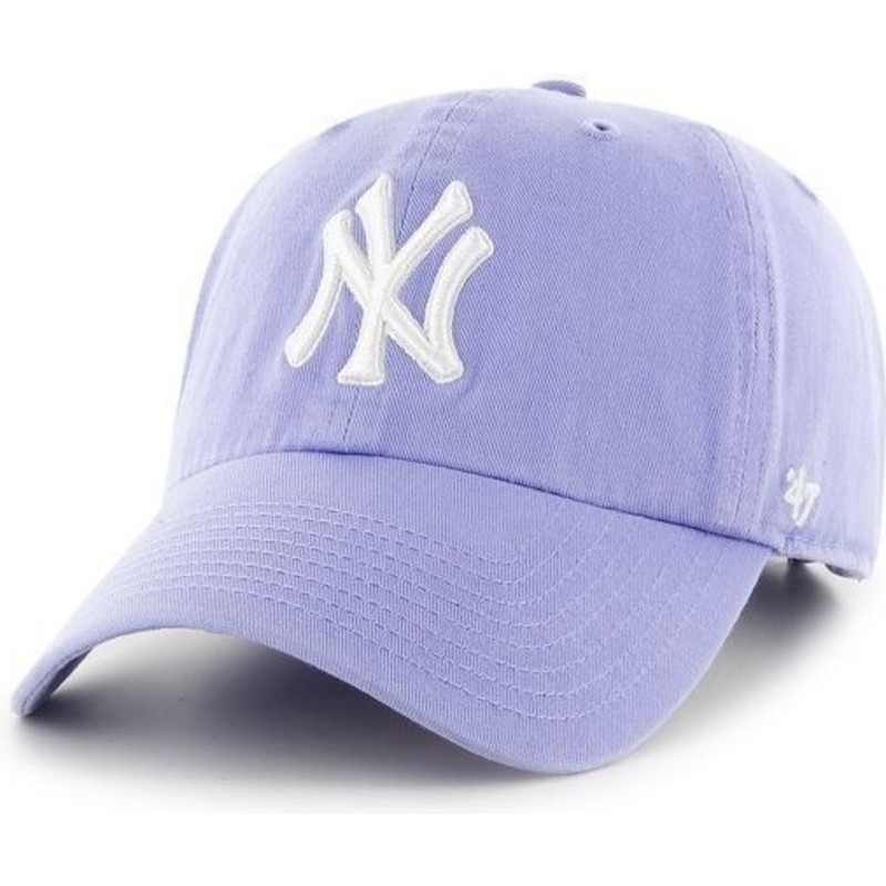 47-brand-curved-brim-grosses-vorderes-logo-mlb-new-york-yankees-cap-violett