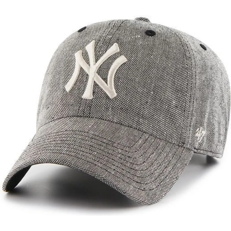 mutzen-gebogen-schwarz-verstellbares-band-frontal-grande-der-new-york-yankees-mlb-von-47-brand