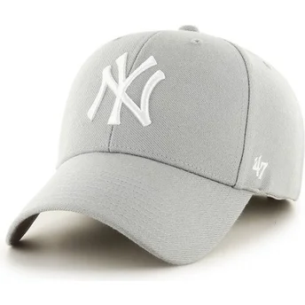 graue-gebogene-kappe-von-new-york-yankees-mlb-von-47-brand