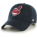 47-brand-mlb-cleveland-indians-clean-up-kappe-mit-gebogenem-schirm-in-marineblau