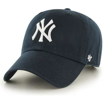 47 Brand Curved Brim New York Yankees MLB Clean Up Cap marineblau