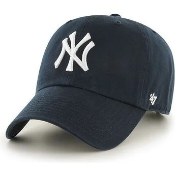 gebogene-marineblaue-kappe-von-new-york-yankees-mlb-clean-up-von-47-brand