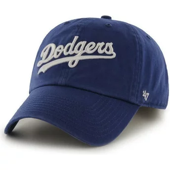 Casquette courbée bleue avec écris en lettres Los Angeles Dodgers MLB Clean Up 47 Brand