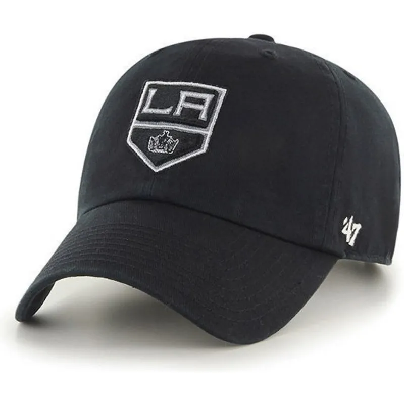mutzen-gebogen-schwarz-verstellbares-band-der-los-angeles-kings-nhl-von-47-brand