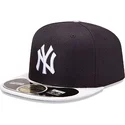 mutzen-flach-marineblau-angepasst-59fifty-diamond-era-der-new-york-yankees-mlb-von-new-era