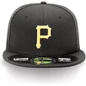 schwarze-59fifty-authentic-on-field-fitted-cap-der-pittsburgh-pirates-mlb-von-new-era