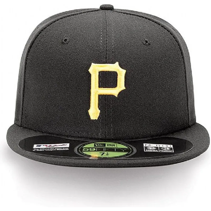 mutzen-flach-schwarz-angepasst-59fifty-authentic-on-field-der-pittsburgh-pirates-mlb-von-new-era