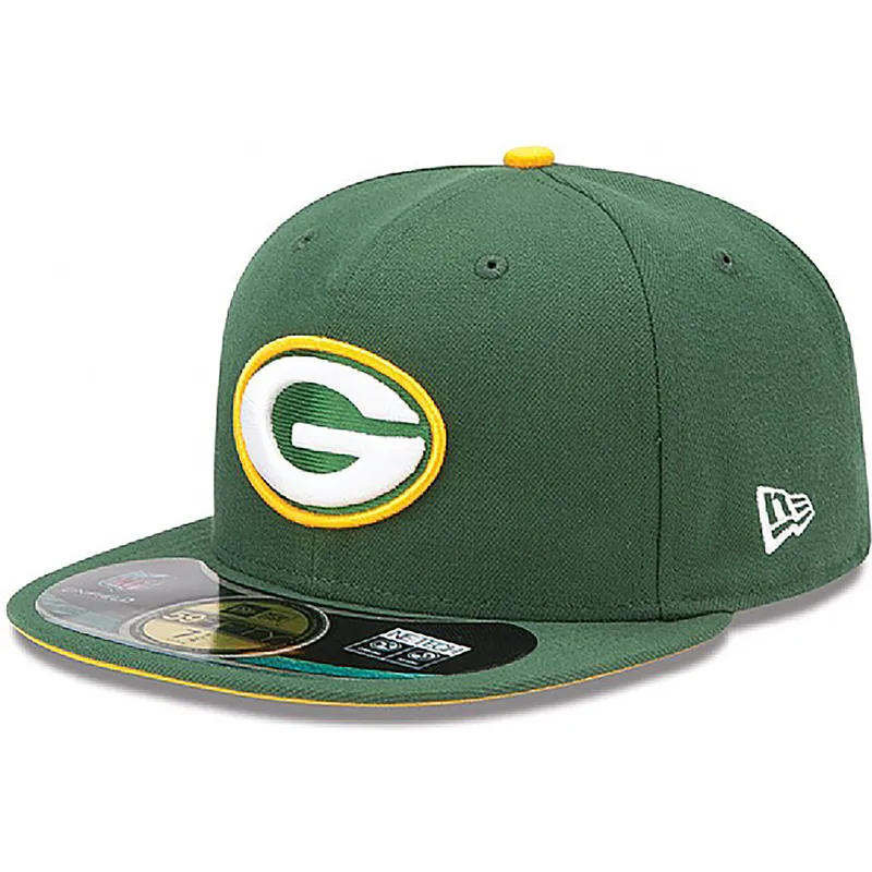 grune-flache-angepasste-59fifty-authentic-on-field-game-kappe-der-green-bay-packers-nfl-von-new-era