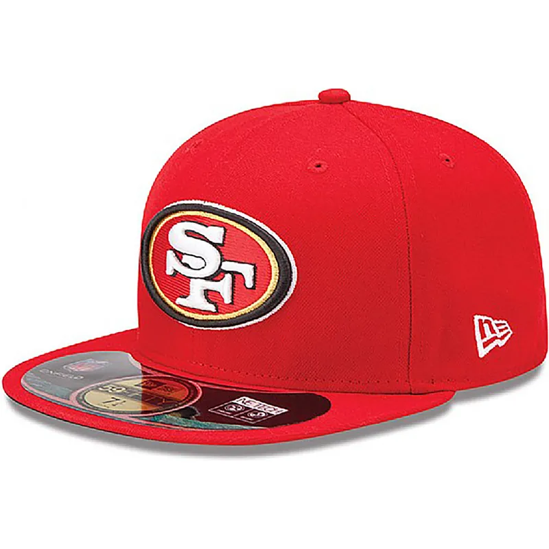 rote-passgenaue-59fifty-authentic-on-field-game-kappe-der-san-francisco-49ers-nfl-von-new-era