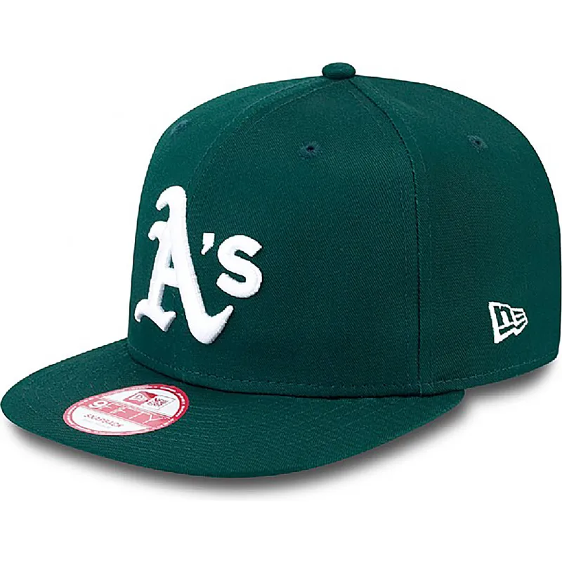 schwarze-snapback-flachkappe-9fifty-essential-der-oakland-athletics-mlb-von-new-era