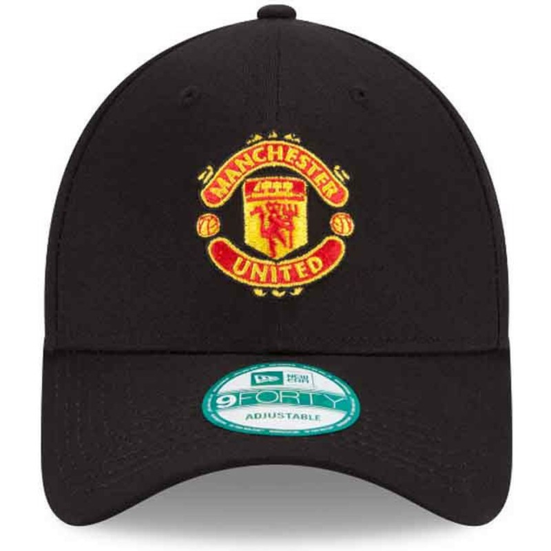 casquette-courbee-noire-ajustable-9forty-essential-manchester-united-football-club-new-era