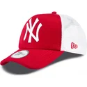 mutzen-gebogen-rot-snapback-clean-a-frame-der-new-york-yankees-mlb-von-new-era