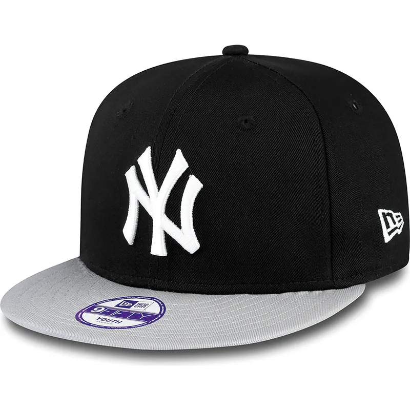 new-era-mlb-new-york-yankees-9fifty-cotton-block-kinder-snapback-cap-in-schwarz